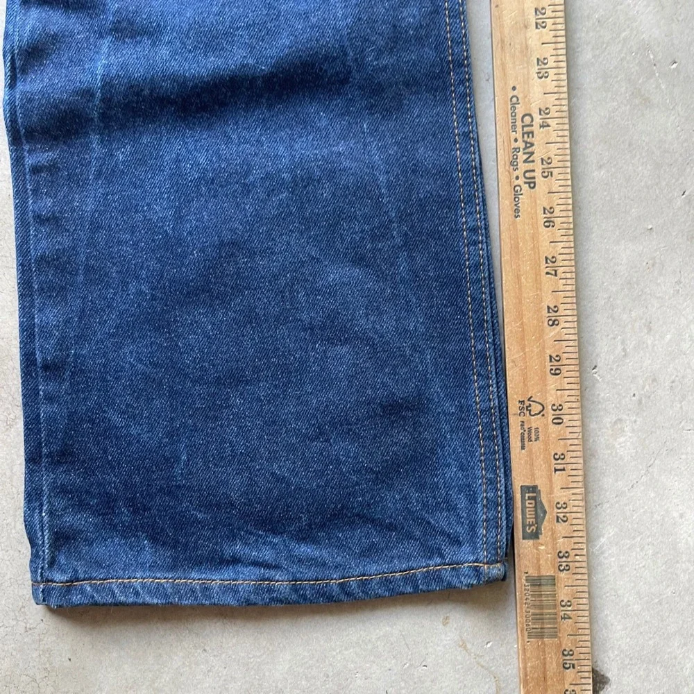 Vintage Levis 517 Orange Tab Mens 38x34 Dark Wash Bootcut Jeans Made in USA 90s